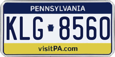 PA license plate KLG8560