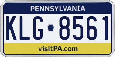 PA license plate KLG8561