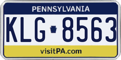PA license plate KLG8563