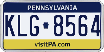 PA license plate KLG8564