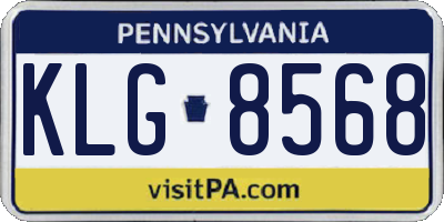 PA license plate KLG8568