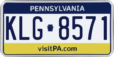 PA license plate KLG8571