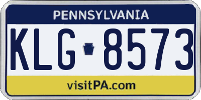 PA license plate KLG8573