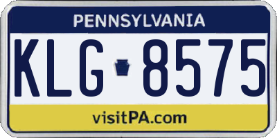 PA license plate KLG8575