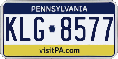 PA license plate KLG8577