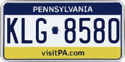 PA license plate KLG8580