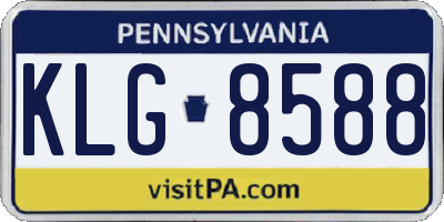 PA license plate KLG8588