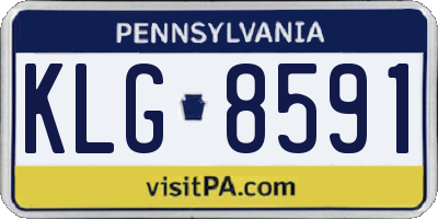 PA license plate KLG8591