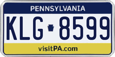 PA license plate KLG8599