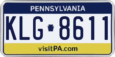 PA license plate KLG8611