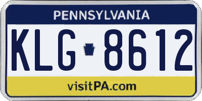 PA license plate KLG8612