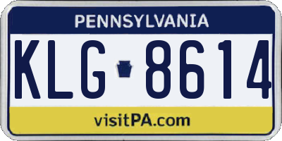 PA license plate KLG8614