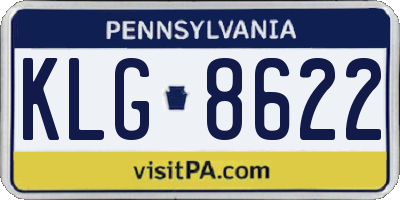 PA license plate KLG8622