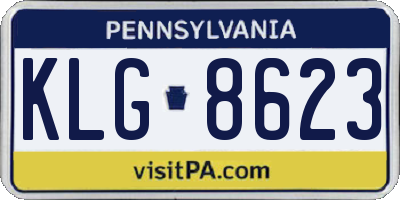 PA license plate KLG8623