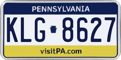 PA license plate KLG8627