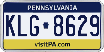 PA license plate KLG8629