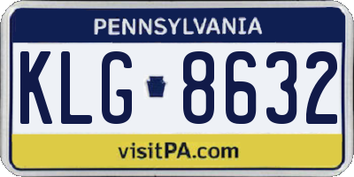 PA license plate KLG8632