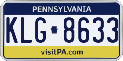 PA license plate KLG8633