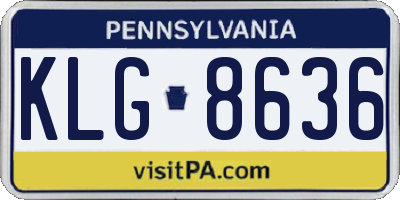 PA license plate KLG8636