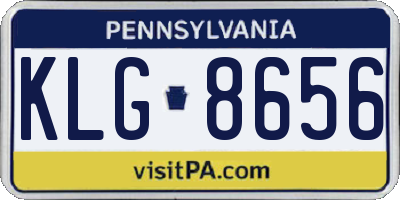 PA license plate KLG8656