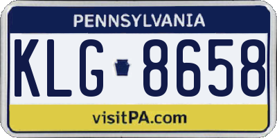 PA license plate KLG8658