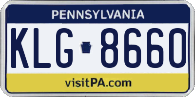 PA license plate KLG8660