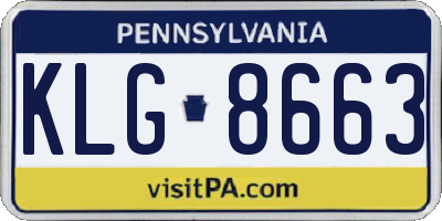 PA license plate KLG8663