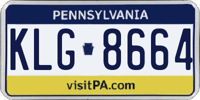 PA license plate KLG8664