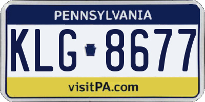 PA license plate KLG8677