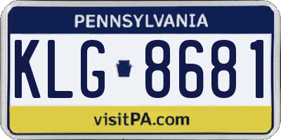 PA license plate KLG8681