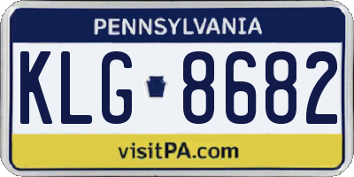 PA license plate KLG8682