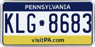 PA license plate KLG8683