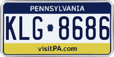 PA license plate KLG8686