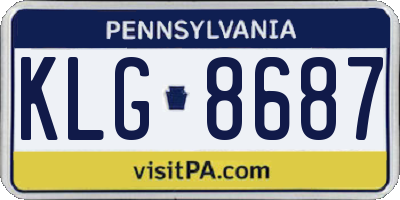 PA license plate KLG8687
