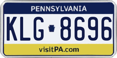 PA license plate KLG8696