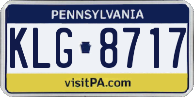 PA license plate KLG8717