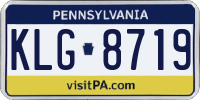 PA license plate KLG8719