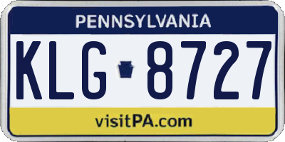 PA license plate KLG8727
