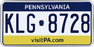 PA license plate KLG8728