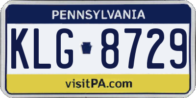 PA license plate KLG8729