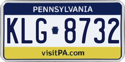 PA license plate KLG8732