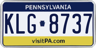 PA license plate KLG8737