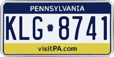 PA license plate KLG8741