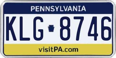 PA license plate KLG8746