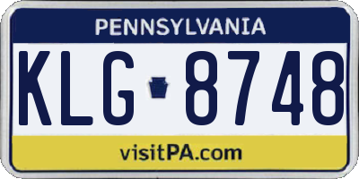 PA license plate KLG8748