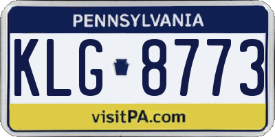 PA license plate KLG8773