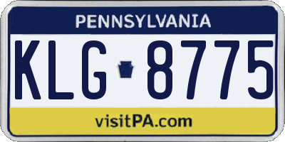 PA license plate KLG8775