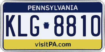 PA license plate KLG8810