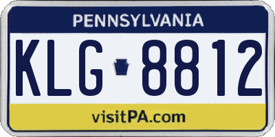 PA license plate KLG8812