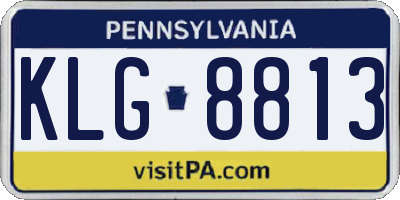 PA license plate KLG8813